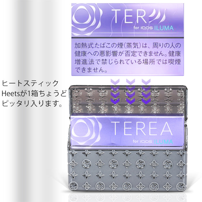 アイコス適合品 IQOS適合品 ヒートスティック ヒートステック ケース テリア TEREA センティア SENTIA ヒーツ HEETS マールボロ マルボロ アイコスイルマ アイコスイルマワン ケース カバー 収納 キラキラ オシャレ かわいい 可愛い モノグラム柄