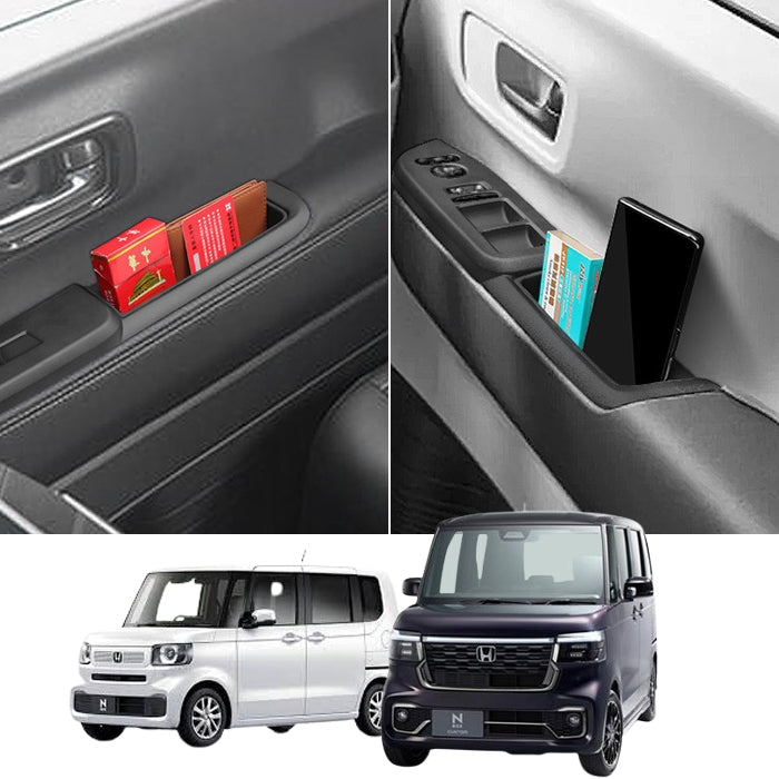 ホンダ N-BOX JF5 JF6 小物入れ ドアハンドル 左右セット ブラック シリコン製 NBOX Nボックス N-ボックス カスタム 収納 ドア ハンドル ポケット トレイ フロント コンソールボックス ゴミ箱 便利グッズ アクセサリー カスタム パーツ カスタムパーツ