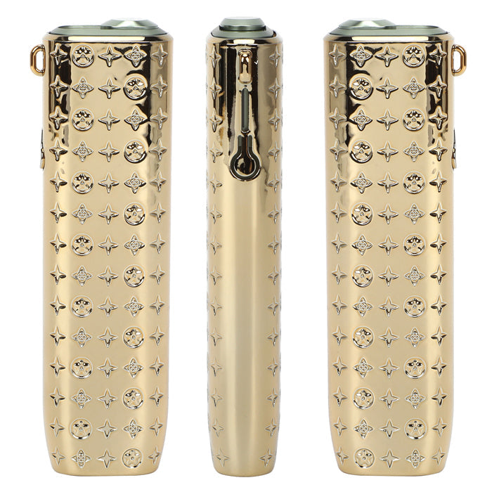 アイコス イルマワン 適合品 IQOS ILUMA ONE 適合品 イルマ i ワン 適合品 ケース カバー 収納 キラキラ ブランド おしゃれ オシャレ かわいい 可愛い モノグラム柄 メッキ ネックストラップ付き ポーチ パーツ 保護