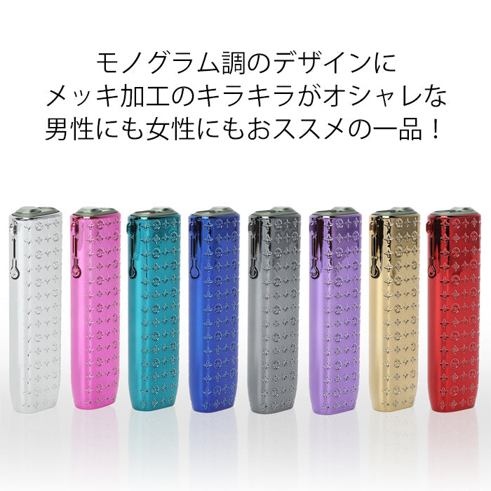 アイコス イルマワン 適合品 IQOS ILUMA ONE 適合品 イルマ i ワン 適合品 ケース カバー 収納 キラキラ ブランド おしゃれ オシャレ かわいい 可愛い モノグラム柄 メッキ ネックストラップ付き ポーチ パーツ 保護