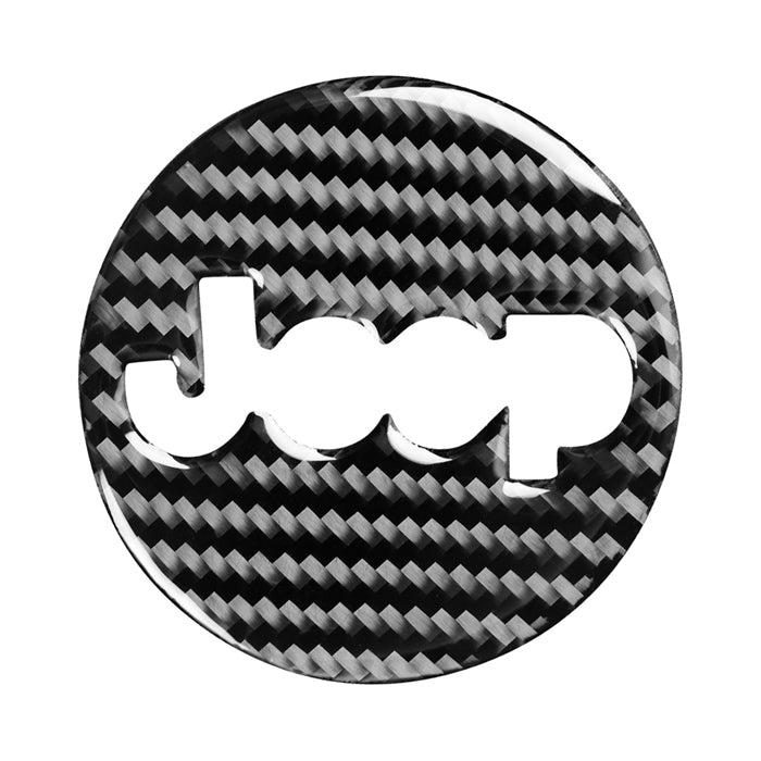 Jeep Wrangler ラングラー JL グラディエーター JT カーボン ステアリング エンブレム ステッカー シール ジープ 全年式 全グレード ルビコン アンリミテッド サハラ アクセサリー カスタム パーツ カスタムパーツ ドレスアップ 内装