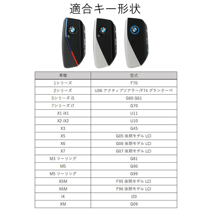 BMW 本革 キーケース キーカバー F95 F96 F70 F74 G81 G70 G05 G06 G07 G09 G60 G61 G45 U11 U06 I20 など レザー 革 スマートキーケース スマートキー キーホルダー アクセサリー カスタム パーツ