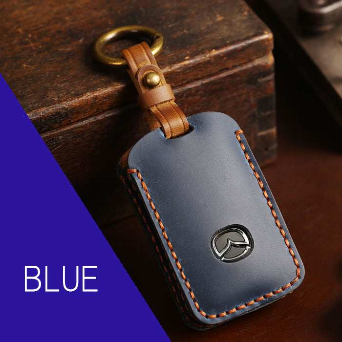 MAZDA マツダ キーケース 本革 CX-3 CX-5 CX-8 CX-30 MX-30 マツダ3 マツダ6 ND ロードスター ファストバック セダン ワゴン 新型 キーカバー スマートキーケース 2ボタン 3ボタン アクセサリー カスタム パーツ カスタムパーツ