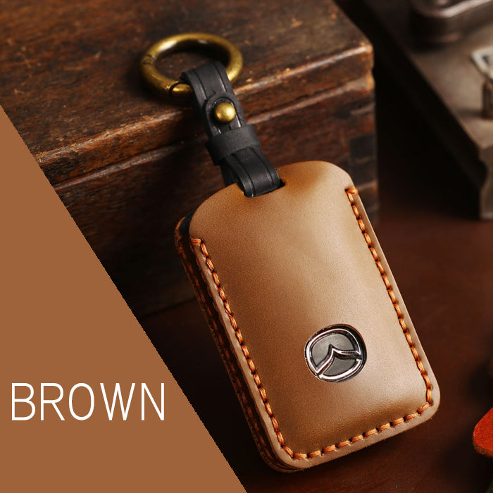 MAZDA マツダ キーケース 本革 CX-3 CX-5 CX-8 CX-30 MX-30 マツダ3 マツダ6 ND ロードスター ファストバック セダン ワゴン 新型 キーカバー スマートキーケース 2ボタン 3ボタン アクセサリー カスタム パーツ カスタムパーツ