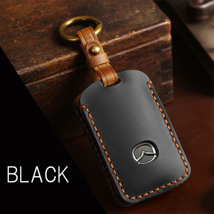 MAZDA マツダ キーケース 本革 CX-3 CX-5 CX-8 CX-30 MX-30 マツダ3 マツダ6 ND ロードスター ファストバック セダン ワゴン 新型 キーカバー スマートキーケース 2ボタン 3ボタン アクセサリー カスタム パーツ カスタムパーツ