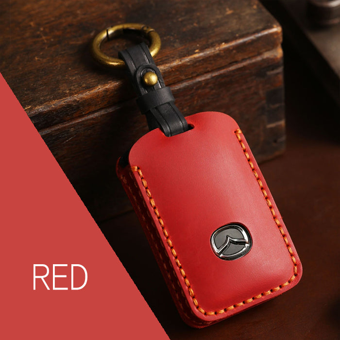 MAZDA マツダ キーケース 本革 CX-3 CX-5 CX-8 CX-30 MX-30 マツダ3 マツダ6 ND ロードスター ファストバック セダン ワゴン 新型 キーカバー スマートキーケース 2ボタン 3ボタン アクセサリー カスタム パーツ カスタムパーツ