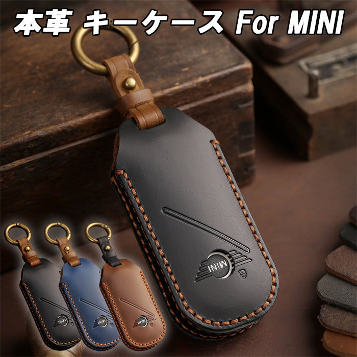 新型 BMW MINI ミニ ミニクーパー 本革 キーケース F65 F66 F67 U25 J05 J01 キーカバー レザー カントリーマン エースマン キーホルダー キーリング スマートキー アクセサリー カスタム パーツ カスタムパーツ ドレスアップ