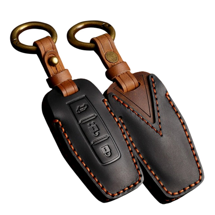 三菱 ミツビシ 本革 キーケース アウトランダー PHEV GN系 トライトン LC系 新型 キーカバー レザー キーホルダー キーリング スマートキー MITSUBISHI アクセサリー カスタム パーツ カスタムパーツ ドレスアップ