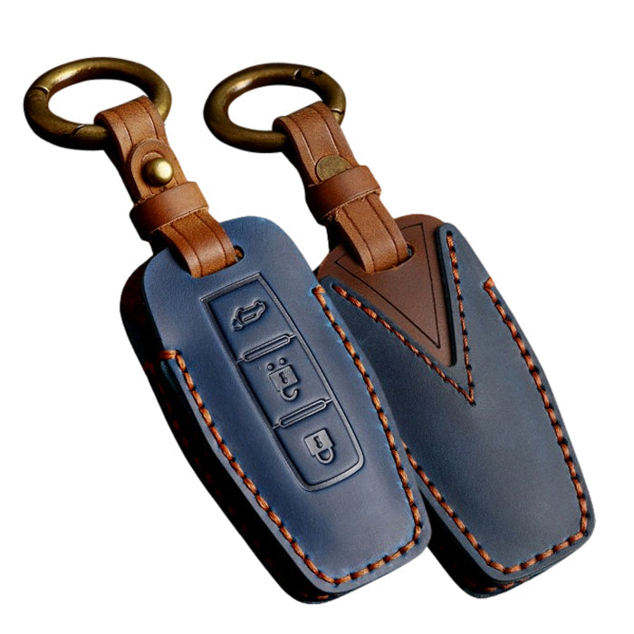 三菱 ミツビシ 本革 キーケース アウトランダー PHEV GN系 トライトン LC系 新型 キーカバー レザー キーホルダー キーリング スマートキー MITSUBISHI アクセサリー カスタム パーツ カスタムパーツ ドレスアップ