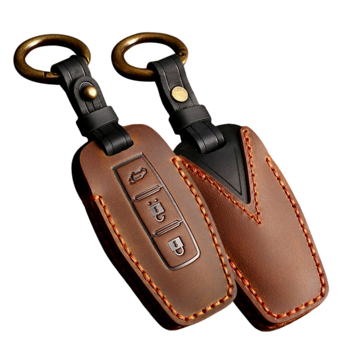 三菱 ミツビシ 本革 キーケース アウトランダー PHEV GN系 トライトン LC系 新型 キーカバー レザー キーホルダー キーリング スマートキー MITSUBISHI アクセサリー カスタム パーツ カスタムパーツ ドレスアップ