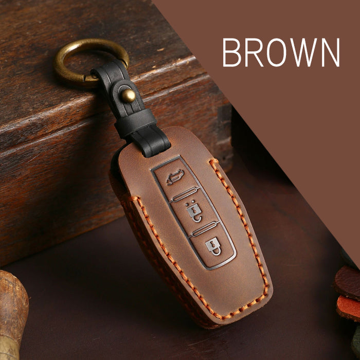 三菱 ミツビシ 本革 キーケース アウトランダー PHEV GN系 トライトン LC系 新型 キーカバー レザー キーホルダー キーリング スマートキー MITSUBISHI アクセサリー カスタム パーツ カスタムパーツ ドレスアップ