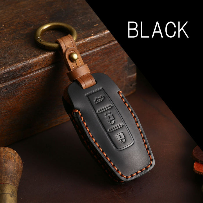 三菱 ミツビシ 本革 キーケース アウトランダー PHEV GN系 トライトン LC系 新型 キーカバー レザー キーホルダー キーリング スマートキー MITSUBISHI アクセサリー カスタム パーツ カスタムパーツ ドレスアップ