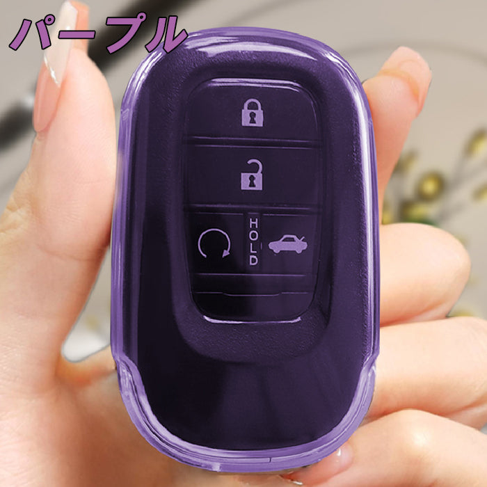 ホンダ クリア TPU キーケース キーカバー ステップワゴン ヴェゼル シビック ZR-V WR-V オデッセイ N-BOX 新型 フリード GT系 などに RP6 RP7 RP8 RV系 JF5 JF6 RC5 透明 キーホルダー メンズ レディース スマートキー アクセサリー カスタム パーツ