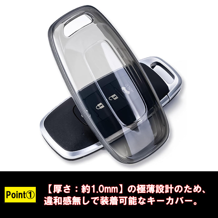 ニッサン クリア TPU キーケース キーカバー ステップワゴン セレナ C28 アリア サクラ エクストレイル T33 ルークス B4 などに 透明 NISSAN 日産 キーホルダー メンズ レディース スマートキー アクセサリー カスタム パーツ