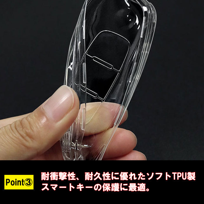 ニッサン クリア TPU キーケース キーカバー ステップワゴン セレナ C28 アリア サクラ エクストレイル T33 ルークス B4 などに 透明 NISSAN 日産 キーホルダー メンズ レディース スマートキー アクセサリー カスタム パーツ