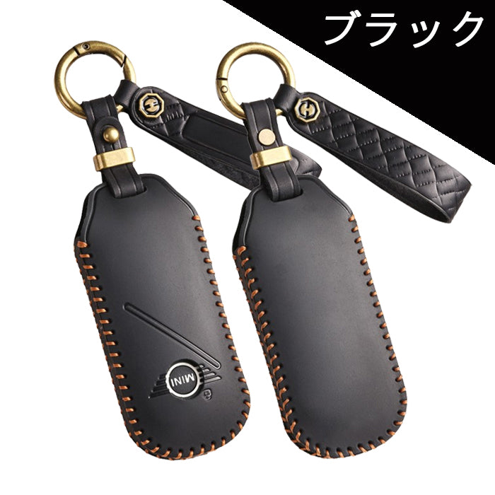 BMW MINI ミニ ミニクーパー 新型 本革 キーケース F65 F66 F67 U25 J05 J01 キーカバー レザー カントリーマン エースマン キーホルダー キーリング スマートキー アクセサリー カスタム パーツ カスタムパーツ ドレスアップ