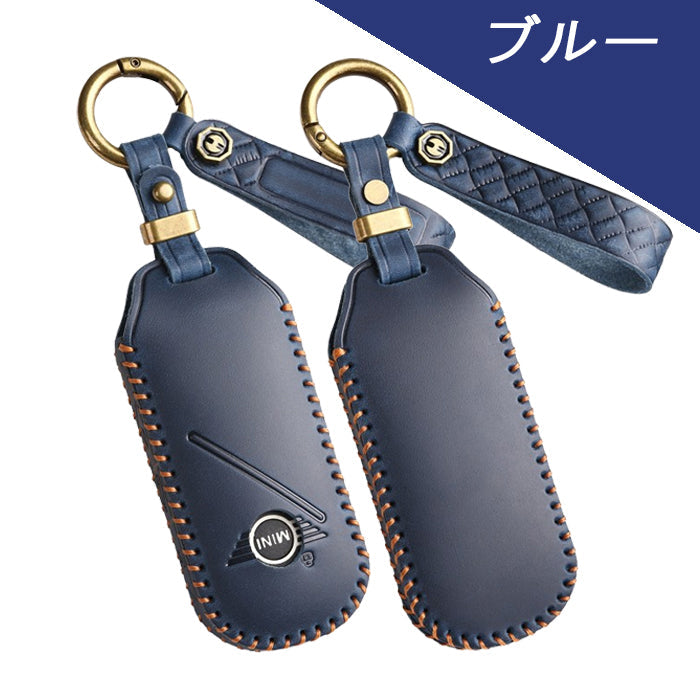 BMW MINI ミニ ミニクーパー 新型 本革 キーケース F65 F66 F67 U25 J05 J01 キーカバー レザー カントリーマン エースマン キーホルダー キーリング スマートキー アクセサリー カスタム パーツ カスタムパーツ ドレスアップ