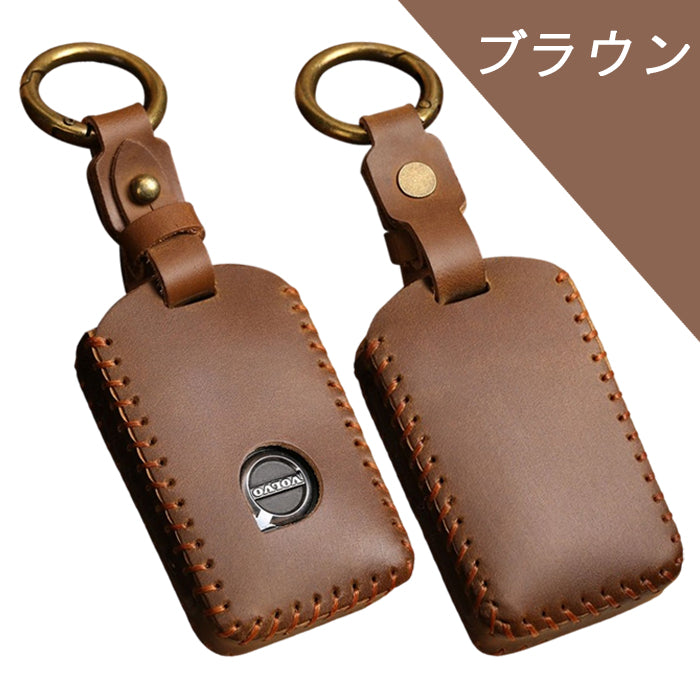 ボルボ VOLVO キーケース 本革 C40 S60 S90 XC40 XC60 XC90 V60 V90 レザーカバー キーカバー レザー 革 人気 新型 かわいい オシャレ おしゃれ メンズ レディース キーホルダー アクセサリー カスタム パーツ カスタムパーツ