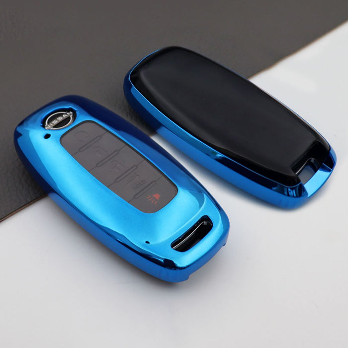 ニッサン 日産 TPU キーケース セレナ C28 エクストレイル T33 ルークス B4系 アリア サクラ B6系 B9系 キーカバー 新型 フルカバータイプ メタリック メッキ ソフト スマートキー スマートキーケース スマートキーカバー キーホルダー アクセサリー カスタム パーツ