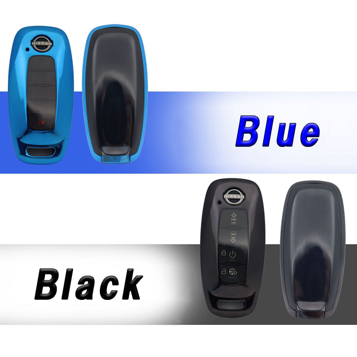 ニッサン 日産 TPU キーケース セレナ C28 エクストレイル T33 ルークス B4系 アリア サクラ B6系 B9系 キーカバー 新型 フルカバータイプ メタリック メッキ ソフト スマートキー スマートキーケース スマートキーカバー キーホルダー アクセサリー カスタム パーツ