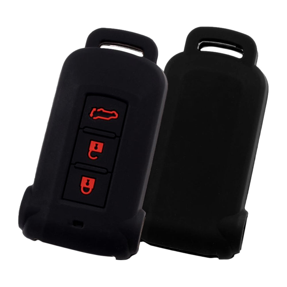 三菱 ミツビシ 日産 ニッサン キーカバー デリカ D5 D:5 アウトランダー PHEV ekスペースカスタム デイズルークス キーケース シリコン ゴム ラバー スマートキー ラゲッジルーム トランク リアゲート ボタン アクセサリー カスタム パーツ カスタムパーツ