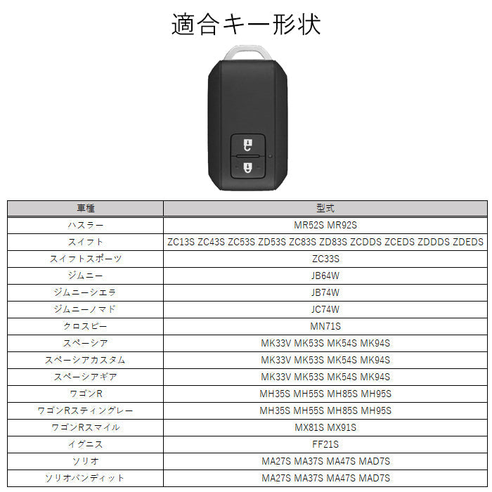 スズキ キーカバー ジムニー ジムニーシエラ ジムニーノマド ハスラー スイフト ワゴンR アルト クロスビー キーケース 2つボタン シリコン ゴム ラバー スマートキー おしゃれ アクセサリー カスタム パーツ カスタムパーツ