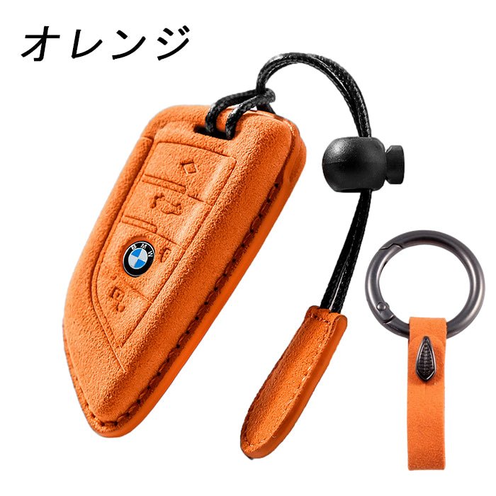 BMW アルカンターラ キーケース F40 F45 F46 F48 F39 G01 G02 G20 G30 G29 G11 G12 F85 F86 などに キーカバー スウェード調 レザー 革 メンズ レディース アクセサリー カスタム パーツ カスタムパーツ グッズ