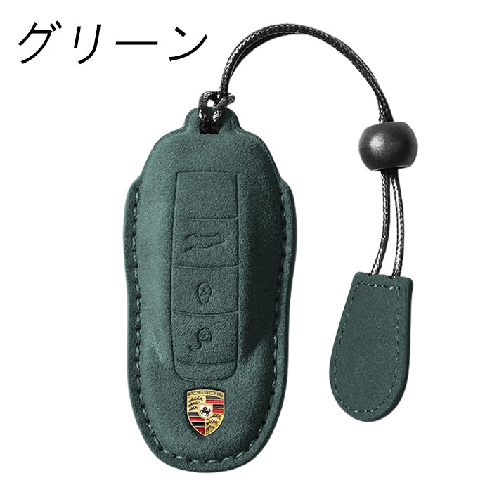 ポルシェ アルカンターラ キーケース 991 パナメーラ マカン カイエン 718 ボクスター ケイマン などに キーカバー スウェード調 レザー 革 メンズ レディース アクセサリー カスタム パーツ カスタムパーツ グッズ