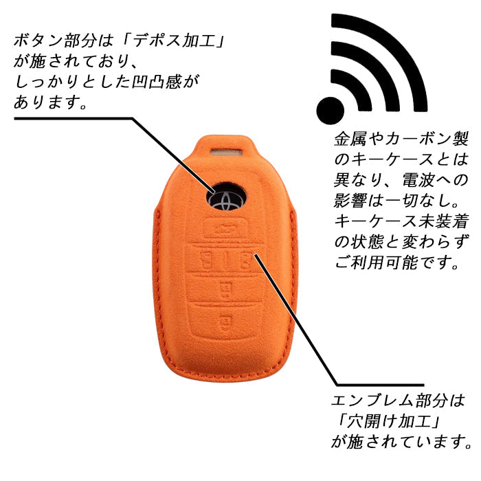 トヨタ アルカンターラ キーケース 90系 ノア ヴォクシー 10系 シエンタ などに 5つボタン キーカバー スウェード調 レザー 革 メンズ レディース アクセサリー カスタム パーツ カスタムパーツ グッズ