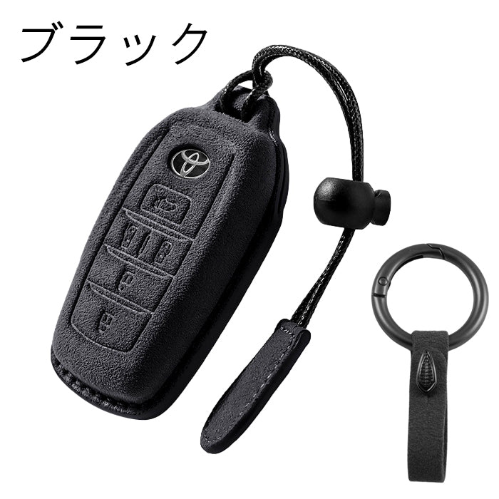 トヨタ アルカンターラ キーケース 90系 ノア ヴォクシー 10系 シエンタ などに 5つボタン キーカバー スウェード調 レザー 革 メンズ レディース アクセサリー カスタム パーツ カスタムパーツ グッズ