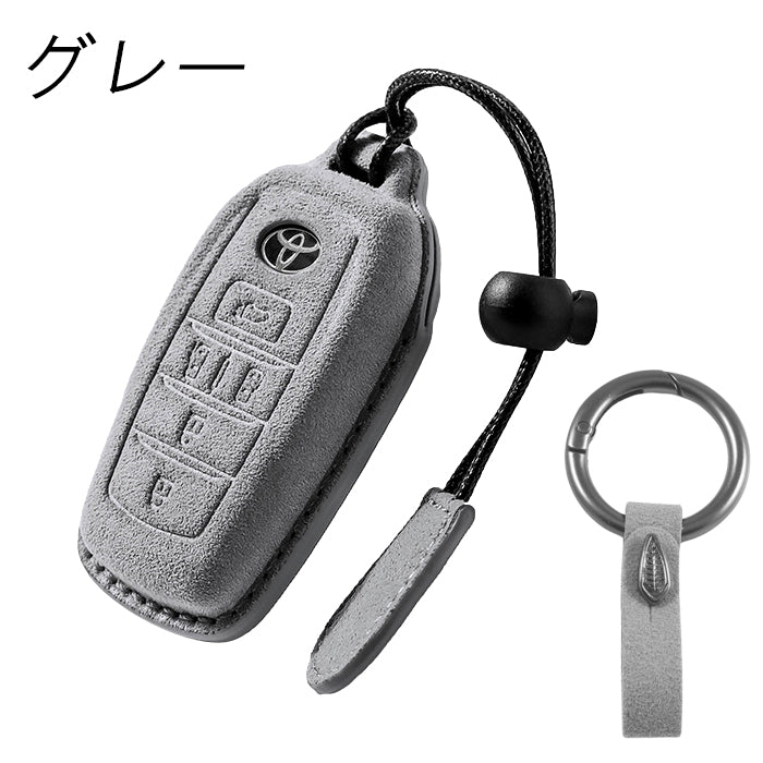 トヨタ アルカンターラ キーケース 90系 ノア ヴォクシー 10系 シエンタ などに 5つボタン キーカバー スウェード調 レザー 革 メンズ レディース アクセサリー カスタム パーツ カスタムパーツ グッズ