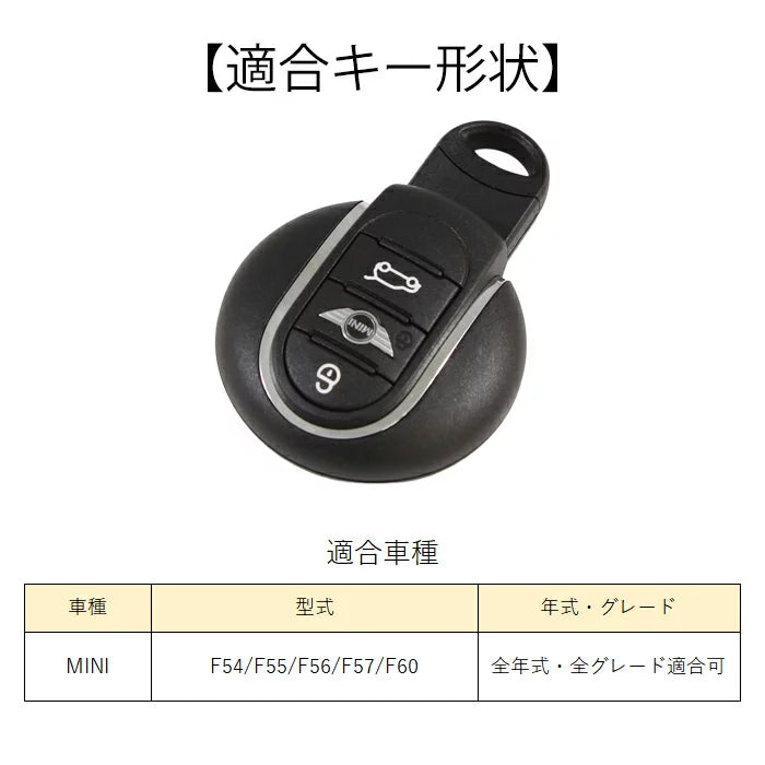 BMW MINI ミニ ミニクーパー キーケース キーカバー クリア F54 F55 F56 F57 F60 など クラブマン クロスオーバー コンバーチブル 3ドア 5ドア クーパーS JCW TPU製 スマートキー ケース 保護 アクセサリー カスタム パーツ カスタムパーツ