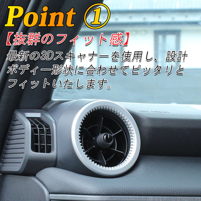トヨタ ランドクルーザー250 適合 フロント エアコン リング 吹き出し口 左右セット ダクト 傷防止 保護 ランクル250 ボタン ガーニッシュ トリム アクセサリー カスタム パーツ カスタムパーツ ランドクルーザー 250 外装 内装 ドレスアップ グッズ