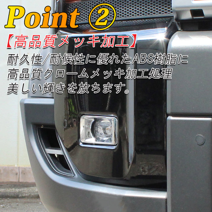 トヨタ ランドクルーザー250 GX ZX VX 適合 フロント フォグランプ ガーニッシュ 2点セット クロームメッキ フォグライト フォグ ライト ランプ ランクル250 トリム アクセサリー カスタム パーツ カスタムパーツ ランドクルーザー 250 外装 内装 ドレスアップ グッズ
