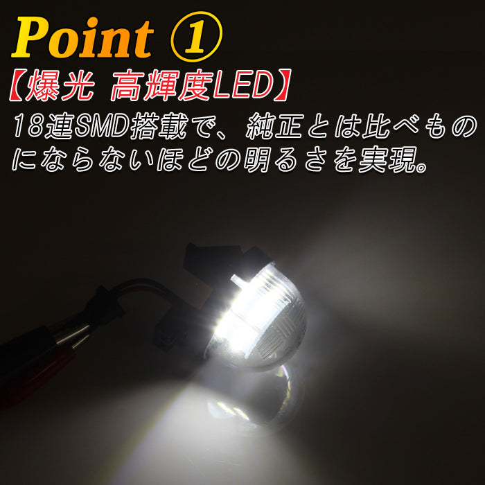 LED ナンバー灯 ジムニー JB64W JB74W JC74W JB23W JB43W ハスラー エブリイバン スイフトスポーツ ソリオ アルト アルトラパン アルトワークス ターボRS キャリイトラック クロスビー ワゴンR スズキ ライセンスランプ ユニット アクセサリー カスタム パーツ