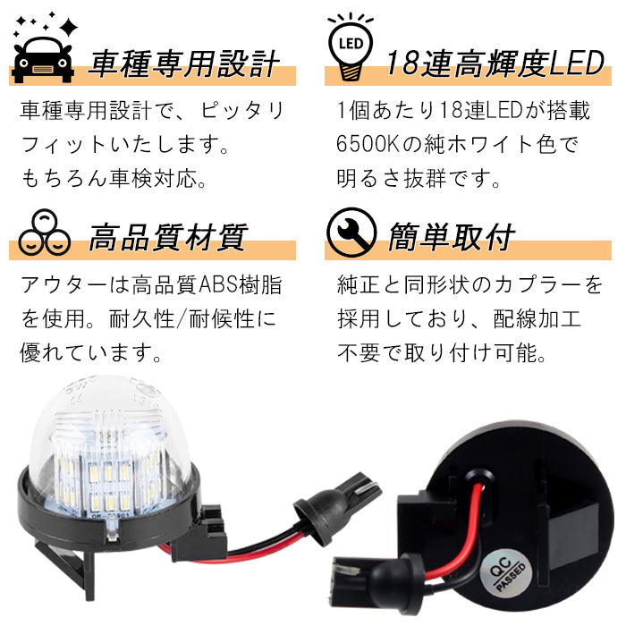 LED ナンバー灯 ジムニー JB64W JB74W JC74W JB23W JB43W ハスラー エブリイバン スイフトスポーツ ソリオ アルト アルトラパン アルトワークス ターボRS キャリイトラック クロスビー ワゴンR スズキ ライセンスランプ ユニット アクセサリー カスタム パーツ
