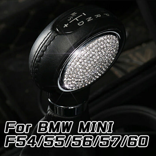 BMW MINI ミニ シフトノブ パッド カバー 2個セット F54 F55 F56 F57 F60 クリスタル ラインストーン スワロフスキー風 アクセサリー カスタム パーツ【カー用品のお店BeeTech】カスタマイズ 車用品 カーインテリア ドレスアップ 内装パーツ