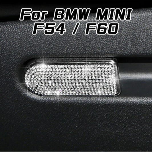 BMW MINI ミニ グローブボックス ハンドル ドア カバー F54 F60 クリスタル ラインストーン スワロフスキー風 アクセサリー カスタム パーツ【カー用品のお店BeeTech】カスタマイズ 車用品 カーインテリア ドレスアップ 内装パーツ