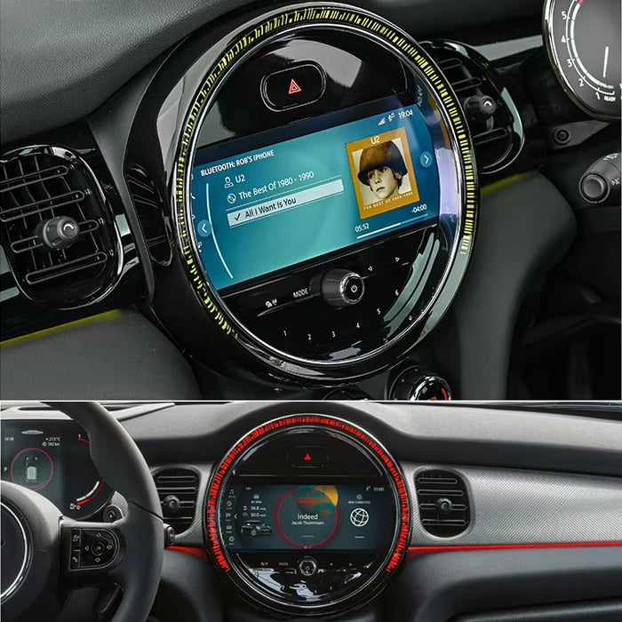 BMW MINI ミニ ミニクーパー iDrive ナビ 液晶 モニター LED リング LCI2仕様 F54 F55 F56 F57 F60 全年式適合可能 前期 後期 LCI LCI1 LCI2 アクセサリー カスタム パーツ カスタムパーツ グッズ 内装 インテリア