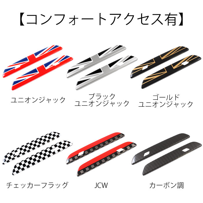 BMW MINI ミニ ミニクーパー U25 J01 J05 ドア ハンドル カバー 新型 カントリーマン エースマン クーパーE ドアハンドル ハンドルカバー ユニオンジャック チェッカーフラッグ JCW 電気自動車 BEV アクセサリー カスタム パーツ カスタムパーツ COUNTRYMAN ACEMAN