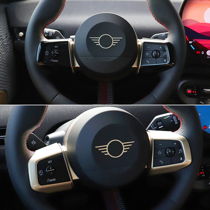 BMW MINI ミニ ミニクーパー F65 F66 F67 U25 J01 J05 ステアリング スイッチ パネル カバー ハンドルカバー ステアリングカバー 新型 カントリーマン エースマン ボタン ガーニッシュ トリム アクセサリー カスタム パーツ カスタムパーツ