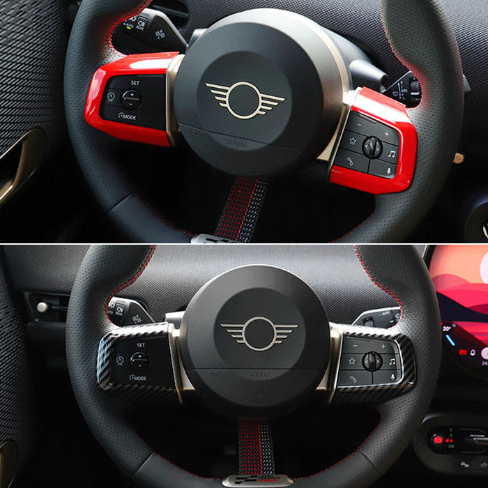 BMW MINI ミニ ミニクーパー F65 F66 F67 U25 J01 J05 ステアリング スイッチ パネル カバー ハンドルカバー ステアリングカバー 新型 カントリーマン エースマン ボタン ガーニッシュ トリム アクセサリー カスタム パーツ カスタムパーツ