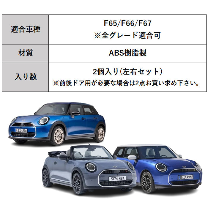 BMW MINI ミニ ミニクーパー F65 F66 F67 ドア ハンドル カバー 左右セット ハンドルカバー 内側 インナー ドアボウル 新型 クーパーC クーパーS ガーニッシュ トリム アクセサリー カスタム パーツ カスタムパーツ 内装 ドレスアップ