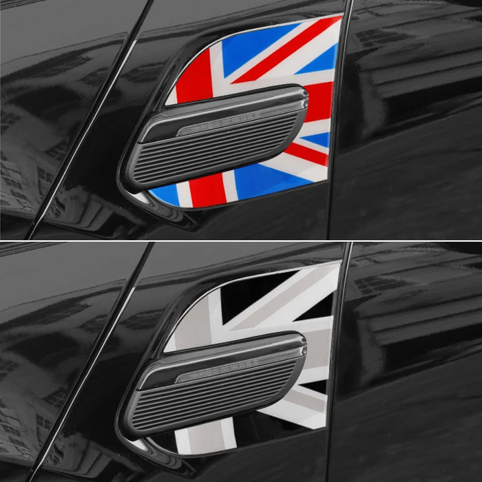 BMW MINI ミニ ミニクーパー サイド スカットル ステッカー F55 F56 F57 後期 LCI2 左右セット ユニオンジャック チェッカーフラッグ JCW デカール フロントフェンダー シール アクセサリー カスタム パーツ カスタムパーツ
