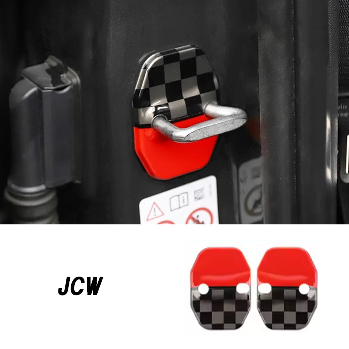 BMW MINI ミニ ミニクーパー ドア ストライカー カバー F65 F66 F67 F54 F55 F56 F57 F60 2個セット ドアストライカー ドア ヒンジ ドアロック アクセサリー カスタム パーツ カスタムパーツ グッズ 内装 外装 ドレスアップ