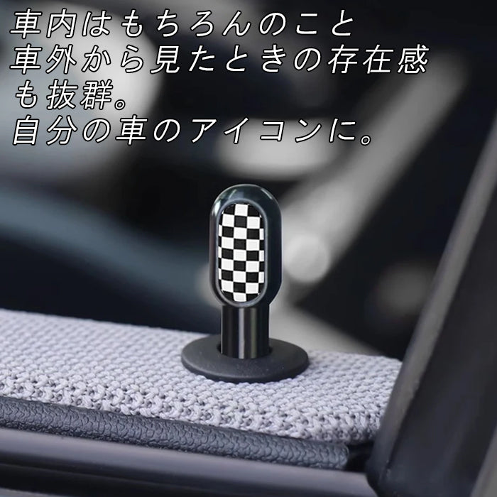 BMW MINI ミニ ミニクーパー ドア ロック ピン F65 F66 F67 F54 F55 F56 F57 F60 R55 R56 R57 R59 R58 R60 R61 アルミ製 ユニオンジャック ブラックユニオンジャック チェッカーフラッグ ドアロックピン アクセサリー カスタム パーツ カスタムパーツ