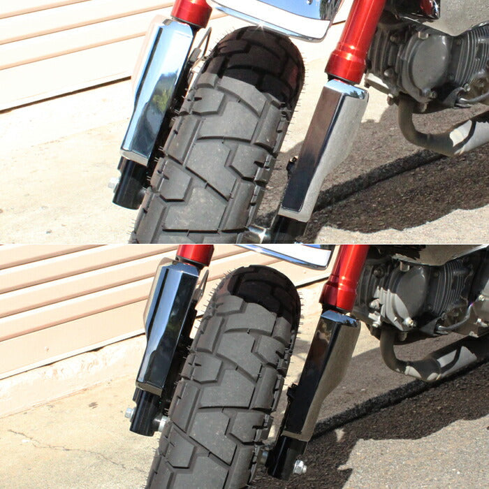 ホンダ モンキー125 フロントフォーク ガード 左右セット クローム