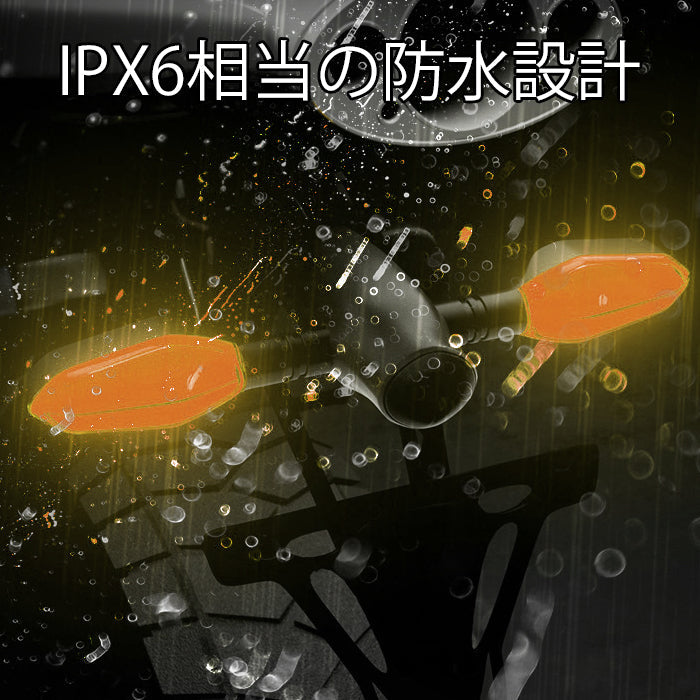 バイク LED ウィンカー プロジェクション 左右セット アンバー ウインカー 投影 地面 プロジェクター 汎用 小型 レンズ 旧車 ネイキッド ホンダ ヤマハ スズキ カワサキ ハーレー