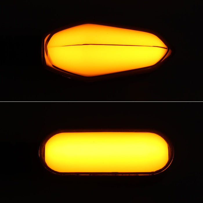 バイク LED ウィンカー プロジェクション 左右セット アンバー ウインカー 投影 地面 プロジェクター 汎用 小型 レンズ 旧車 ネイキッド ホンダ ヤマハ スズキ カワサキ ハーレー