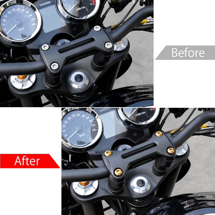 Z900RS カフェ SE CAFE ハンドルポスト クランプ チタンボルト 4本セット kawasaki カワサキ トップブリッジ  バーハンドル ハンドルクランプ 外装 カスタムパーツ カスタム ドレスアップ アクセサリー
